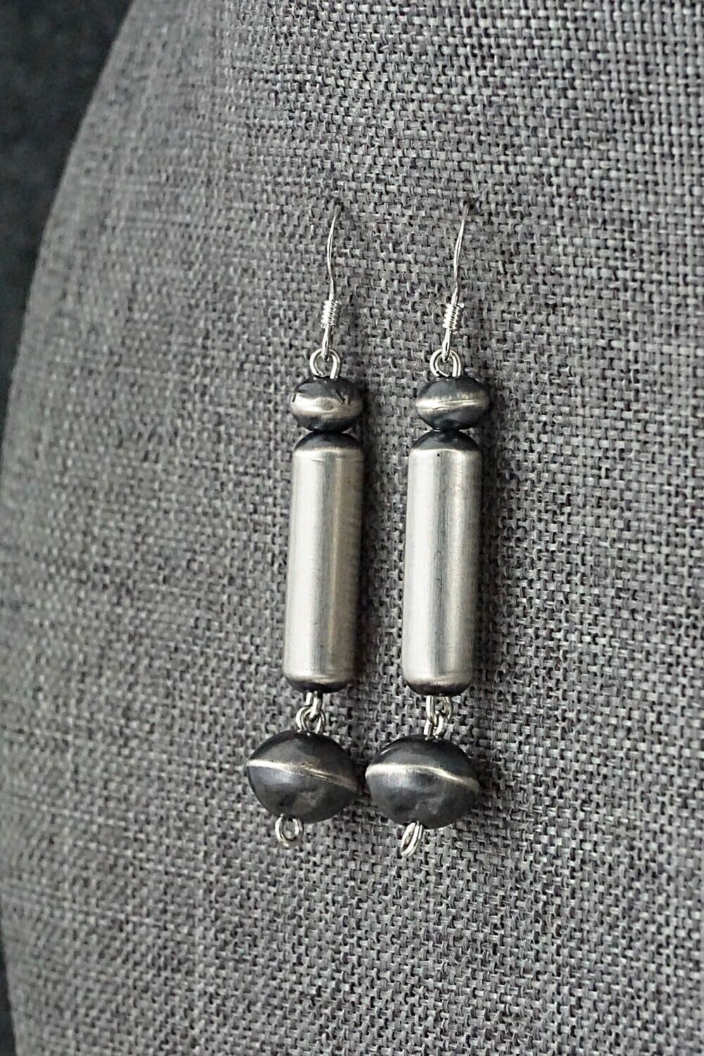 Sterling Silver Navajo Pearl Earrings - Tonisha Haley