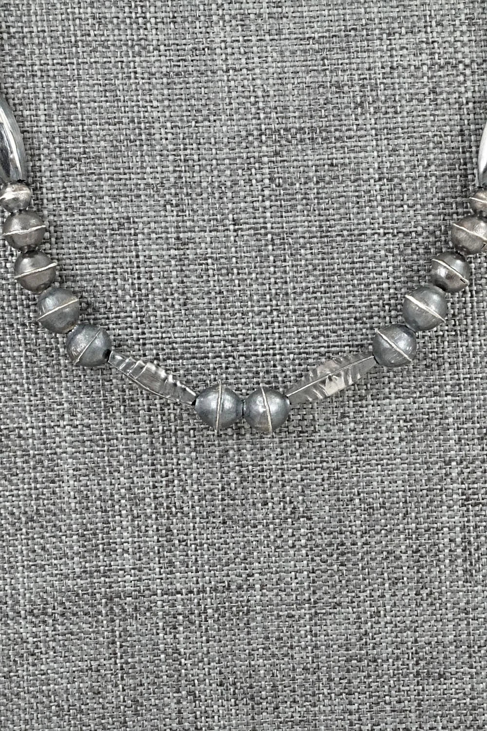 Sterling Silver Navajo Pearl Necklace 26" - Vintage