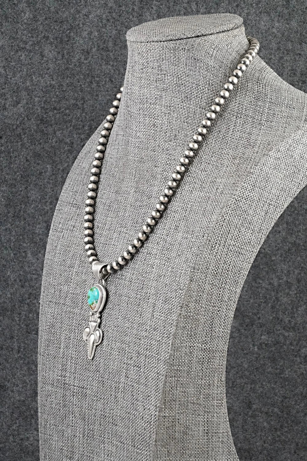 Turquoise & Sterling Silver Necklace - Gary Shorty
