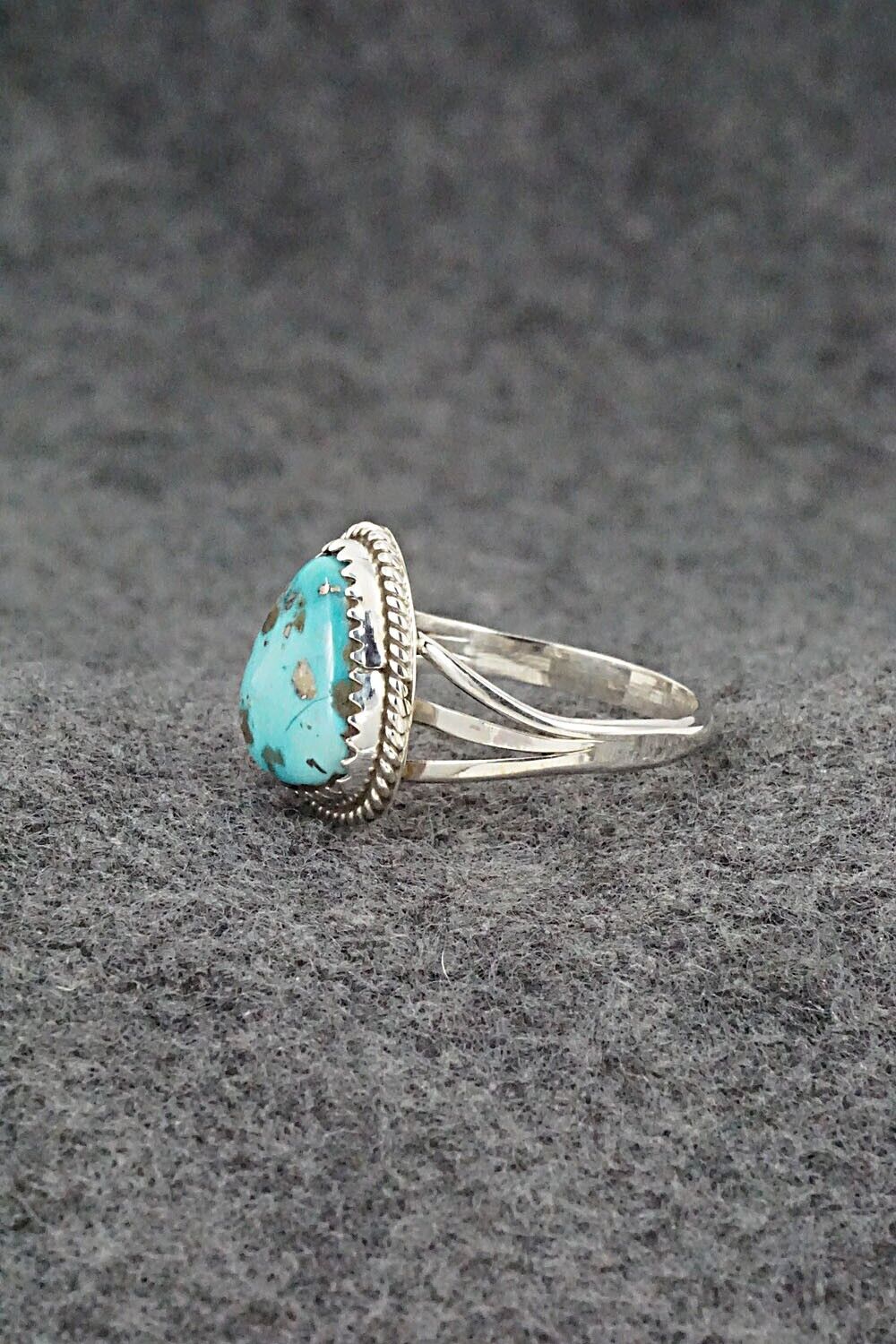 Turquoise & Sterling Silver Ring - Tom Dinetso - Size 10