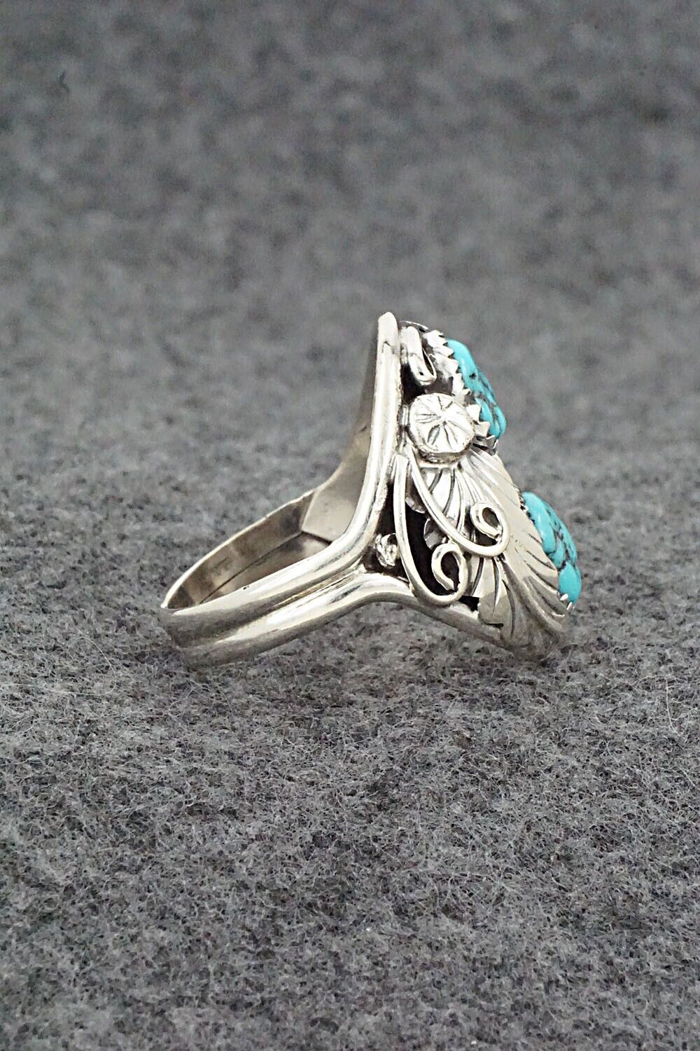 Turquoise & Sterling Silver Ring - Maxine Ramirez - Size 11.5