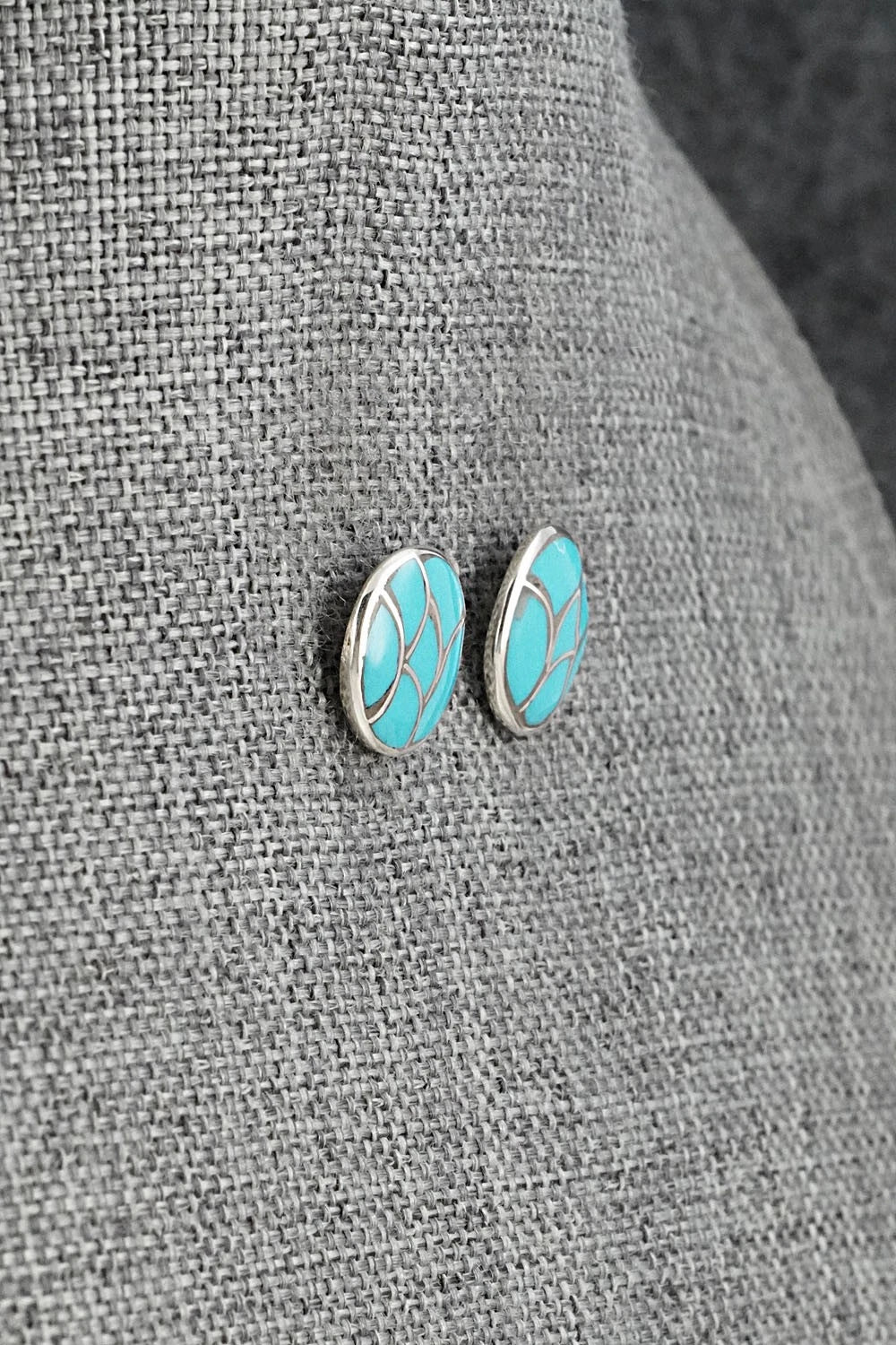 Turquoise & Sterling Silver Earrings - Orena Leekya