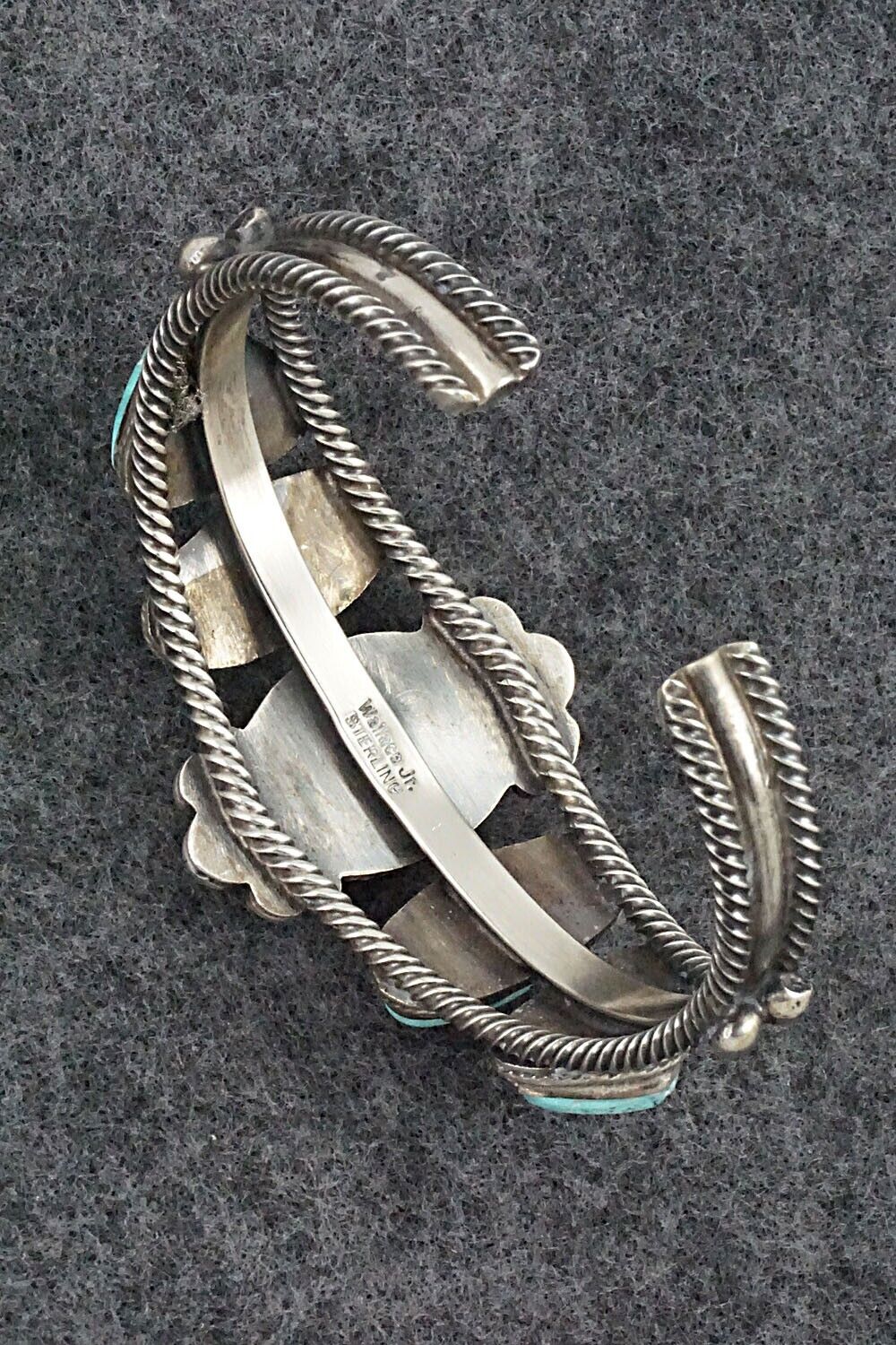 Turquoise and Sterling Silver Bracelet - Wallace Yazzie Jr.
