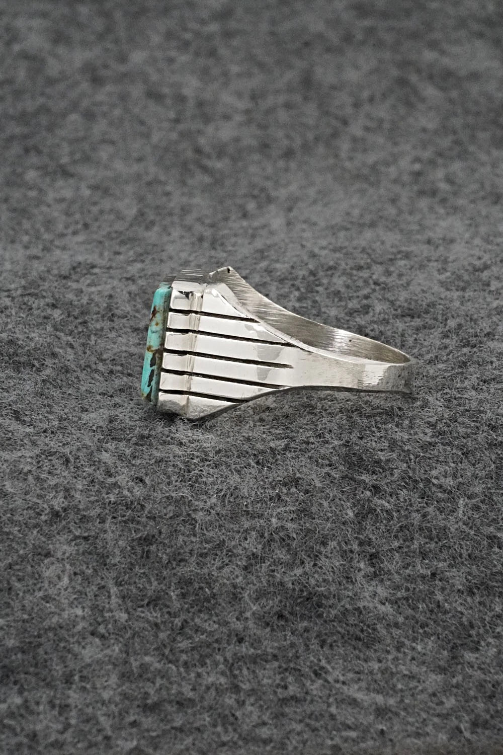 Turquoise & Sterling Silver Ring - Trevor Jack - Size 11.5