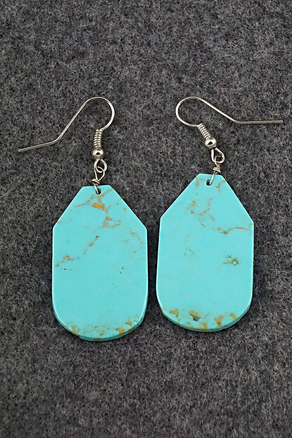 Turquoise & Sterling Silver Earrings - Joe Garcia