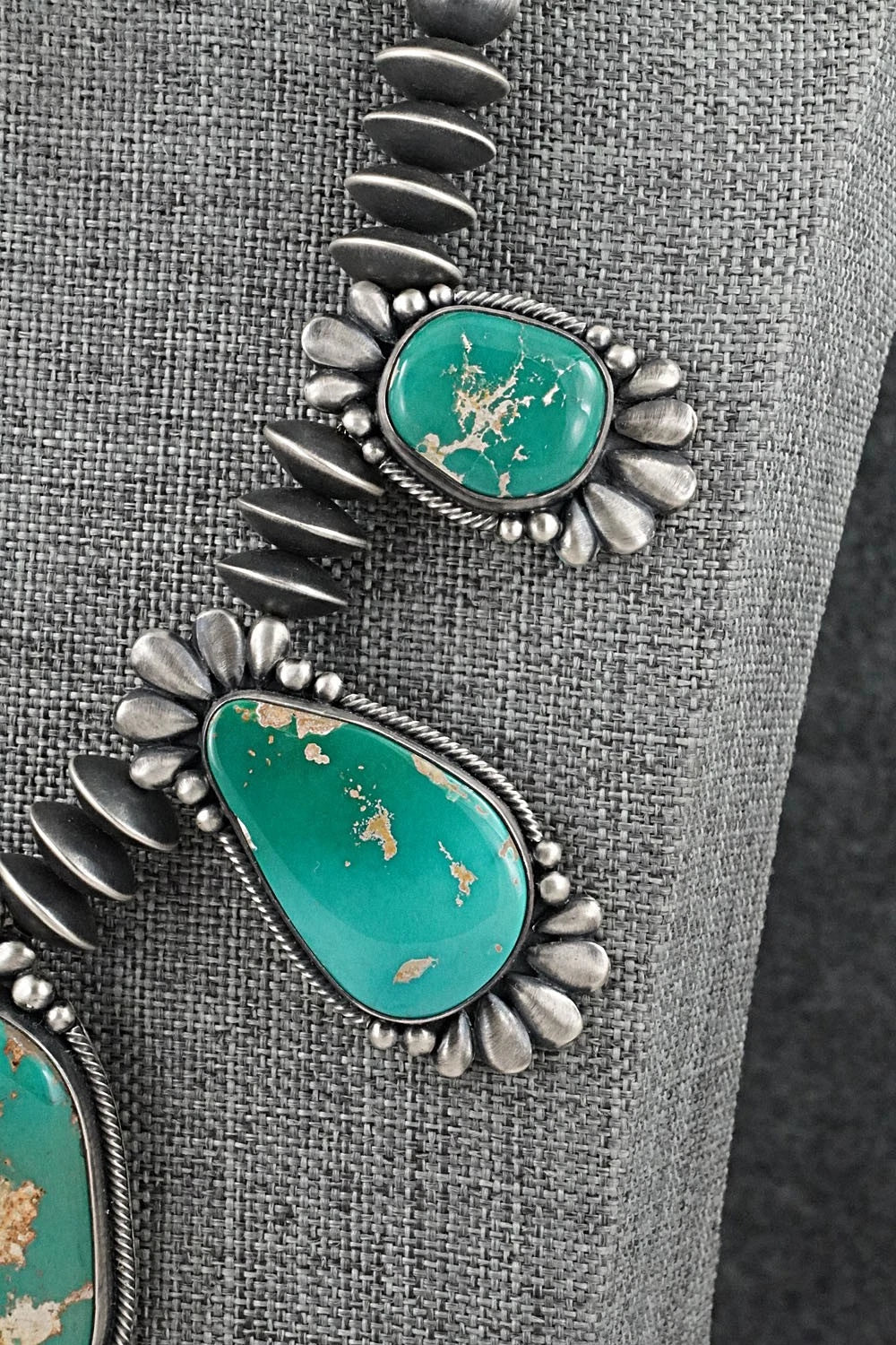 Turquoise & Sterling Silver Necklace and Earrings Set - Chavez & Martin