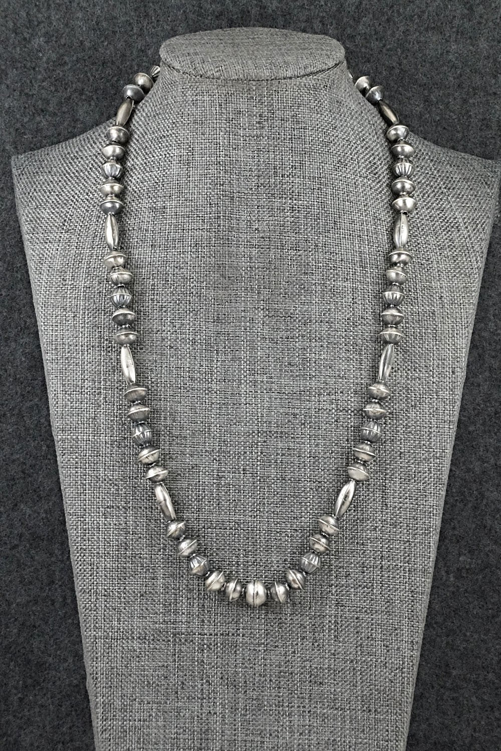 Sterling Silver Navajo Pearl Necklace 20" - Vintage