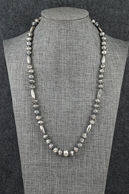 Sterling Silver Navajo Pearl Necklace 20" - Vintage