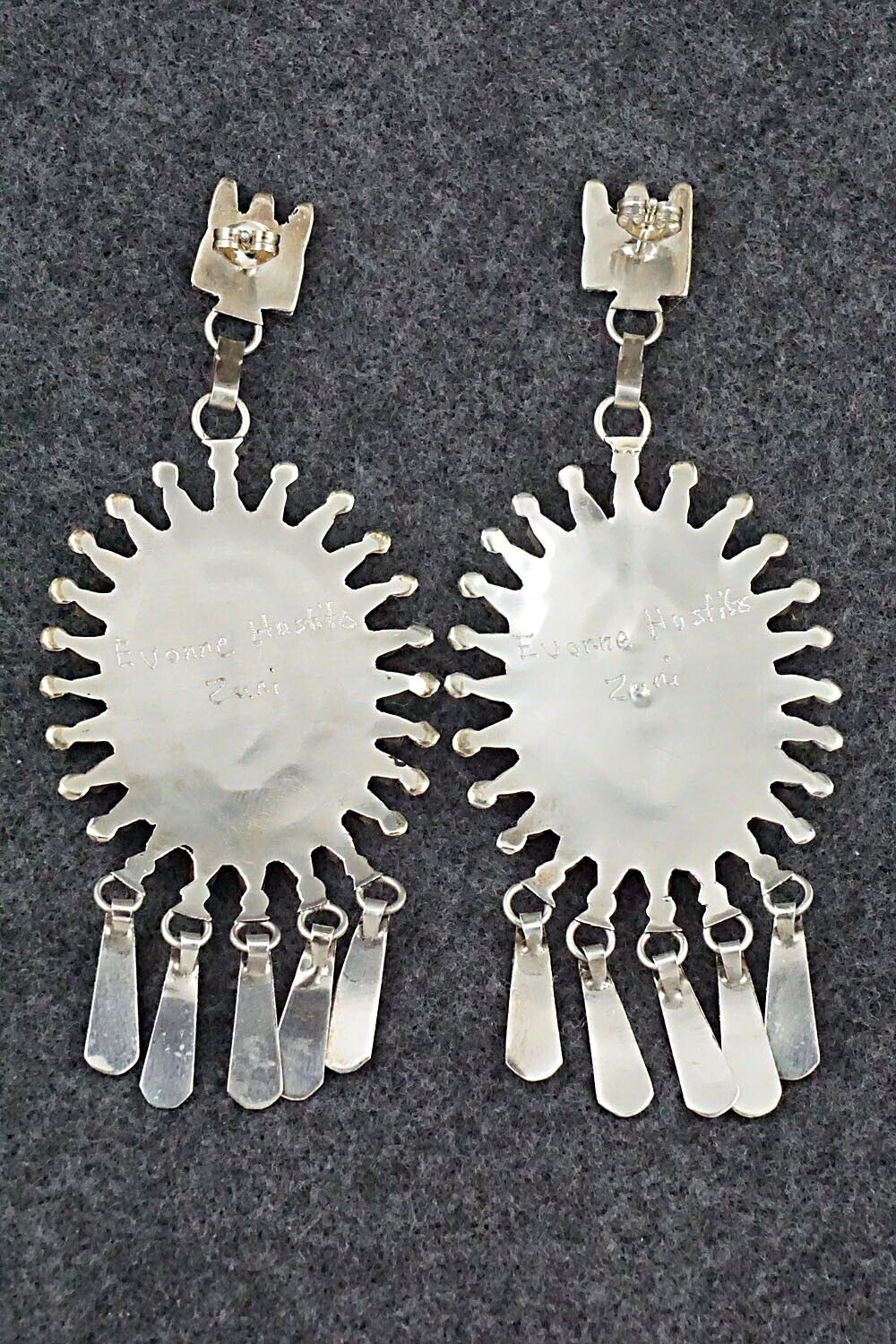 Turquoise & Sterling Silver Earrings - Evonne Hustito