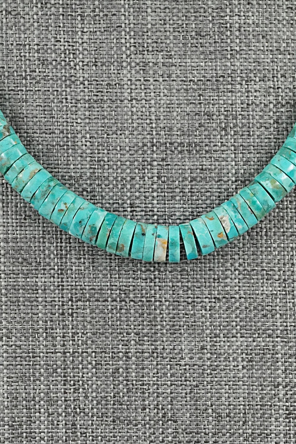 Turquoise & Sterling Silver Necklace 18" - Doreen Jake
