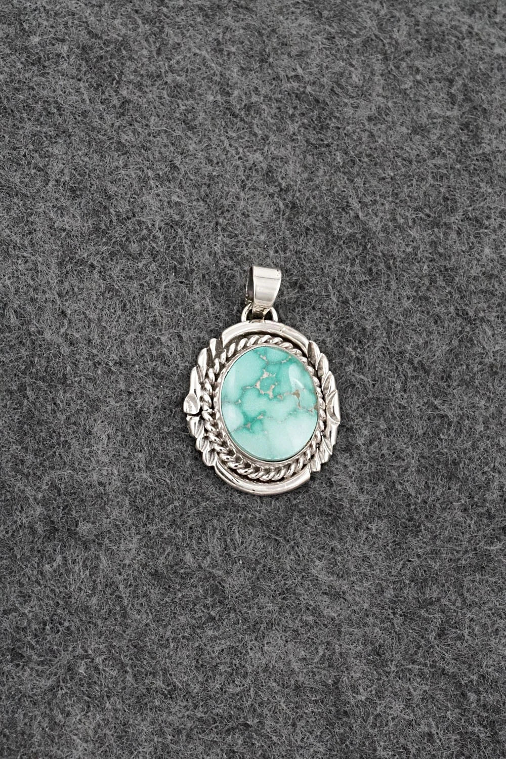 Turquoise and Sterling Silver Pendant - Gene Martinez