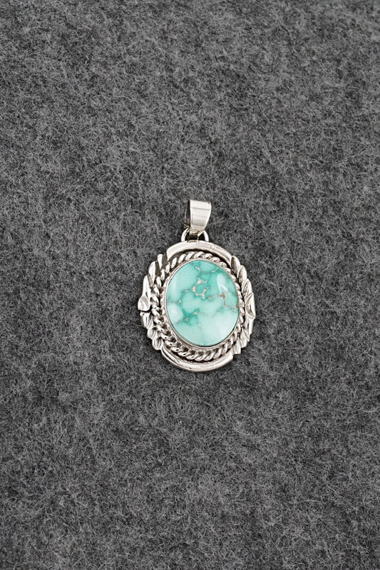 Turquoise and Sterling Silver Pendant - Gene Martinez