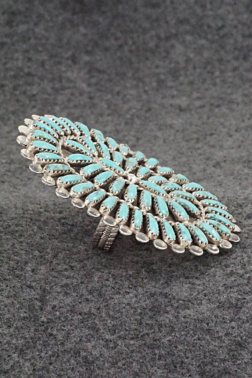 Turquoise & Sterling Silver Ring - Lavell Byjoe - Size 7.75