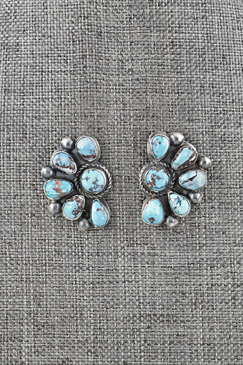 Turquoise & Sterling Silver Earrings - Phil Garcia