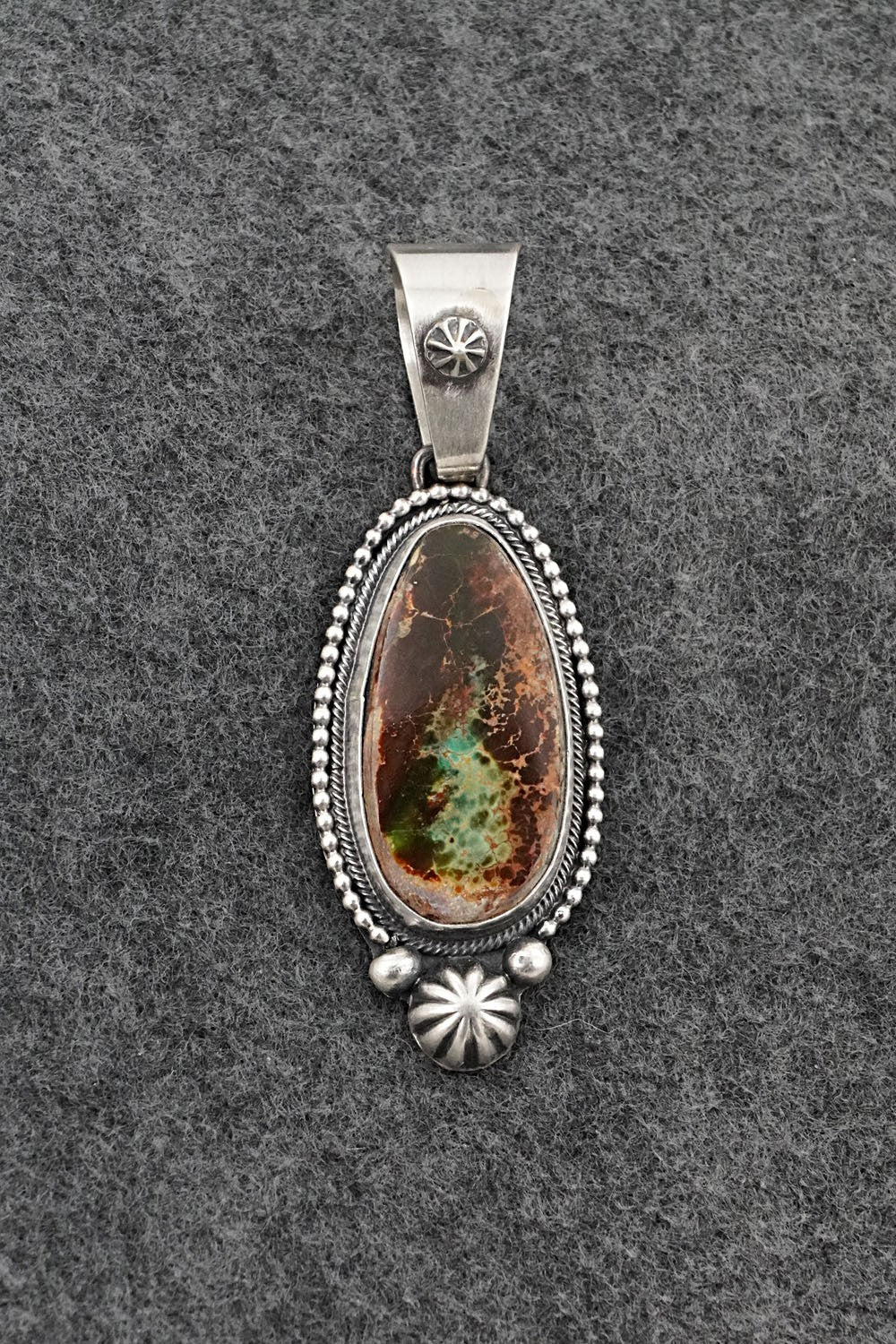 Turquoise & Sterling Silver Pendant - Darrin Livingston