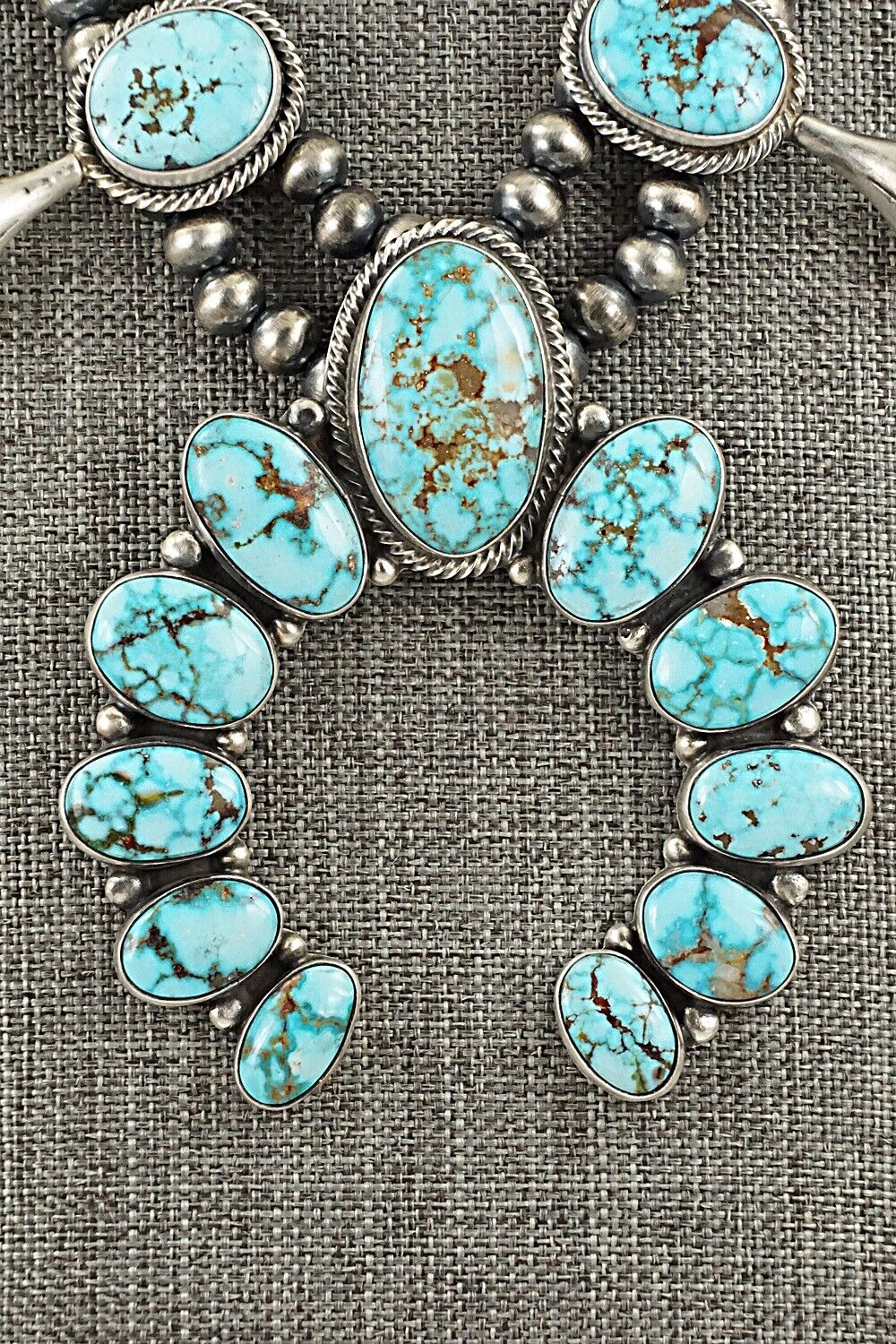 Turquoise & Sterling Silver Squash Blossom Set - Randy Boyd