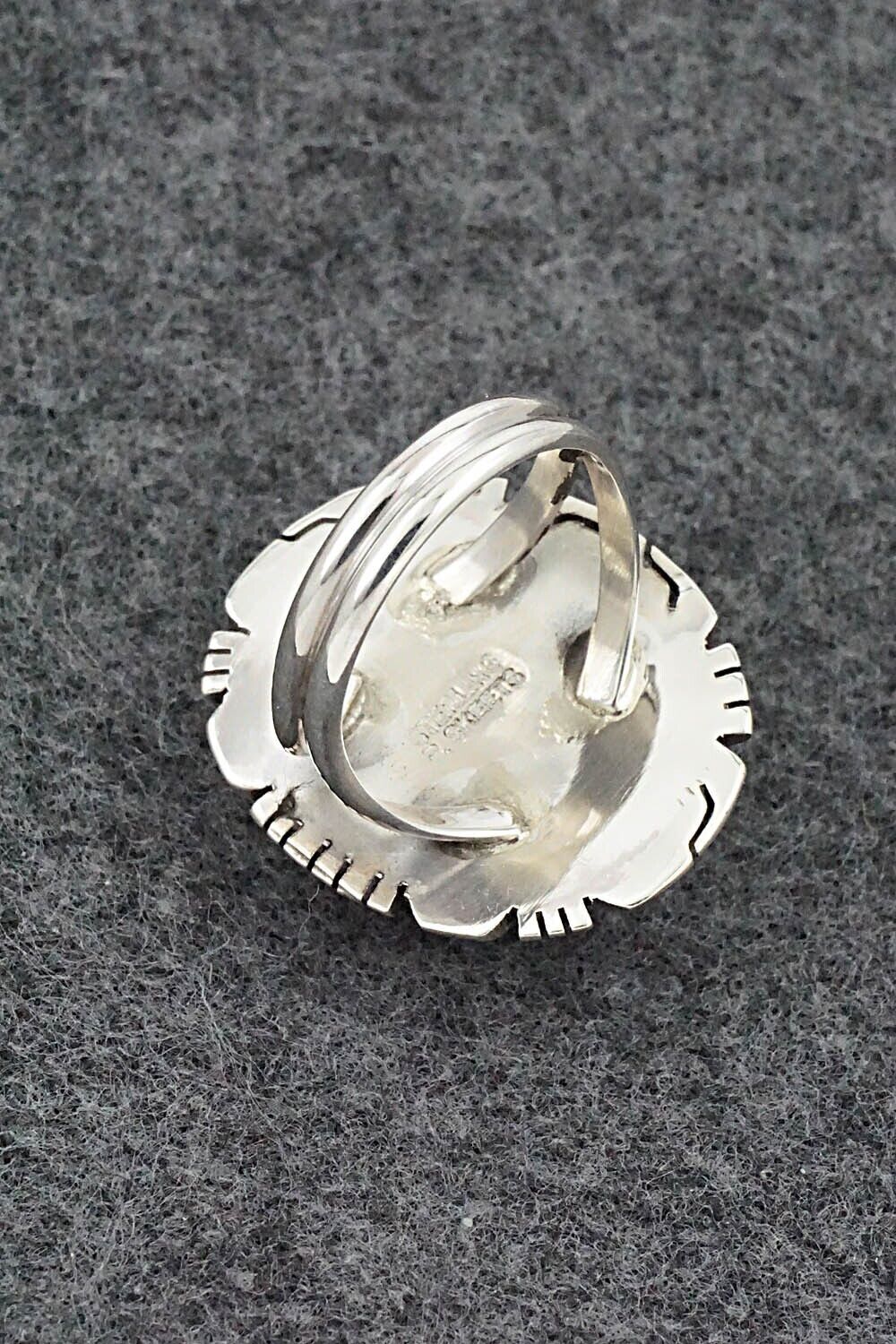 Turquoise & Sterling Silver Ring - Peggy Skeets - Size 7.5