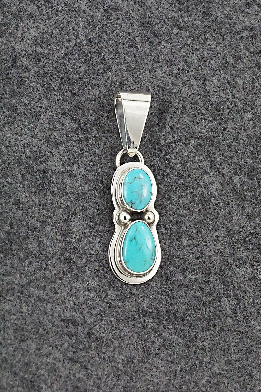 Turquoise & Sterling Silver Pendant - Kathleen Livingston