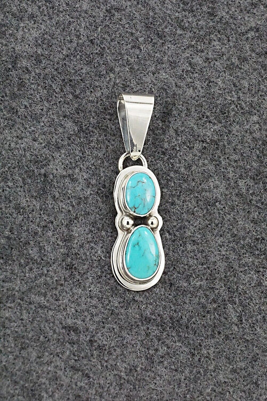 Turquoise & Sterling Silver Pendant - Kathleen Livingston