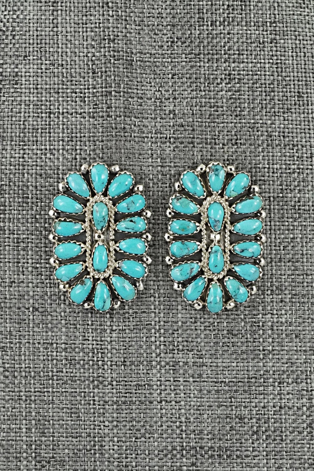 Turquoise & Sterling Silver Earrings - Gerald Mitchell