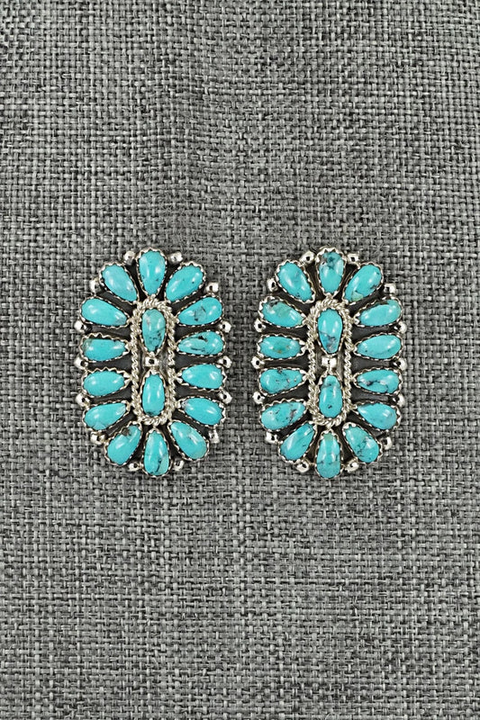 Turquoise & Sterling Silver Earrings - Gerald Mitchell