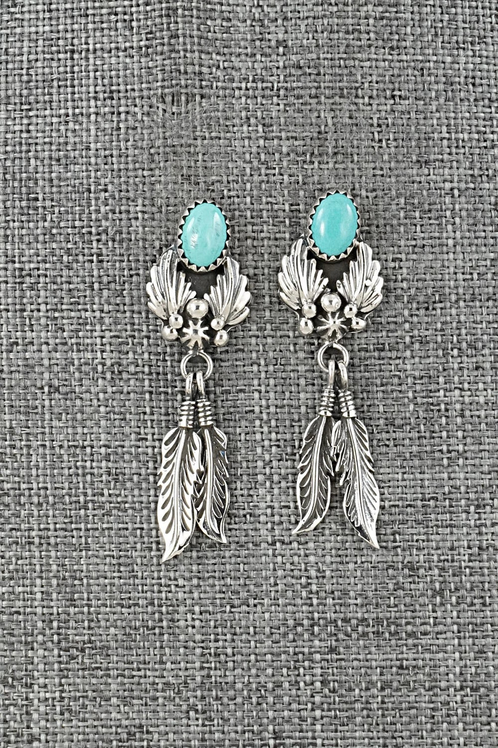 Turquoise & Sterling Silver Earrings - Marie Bahe