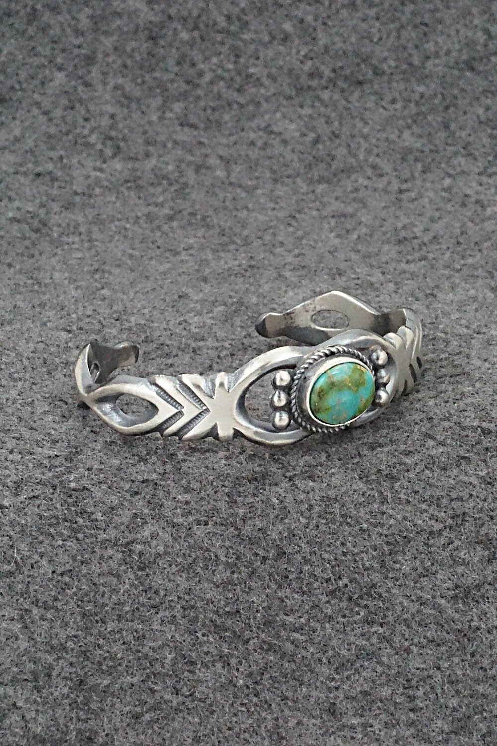 Turquoise & Sterling Silver Bracelet - Harrison Bitsue