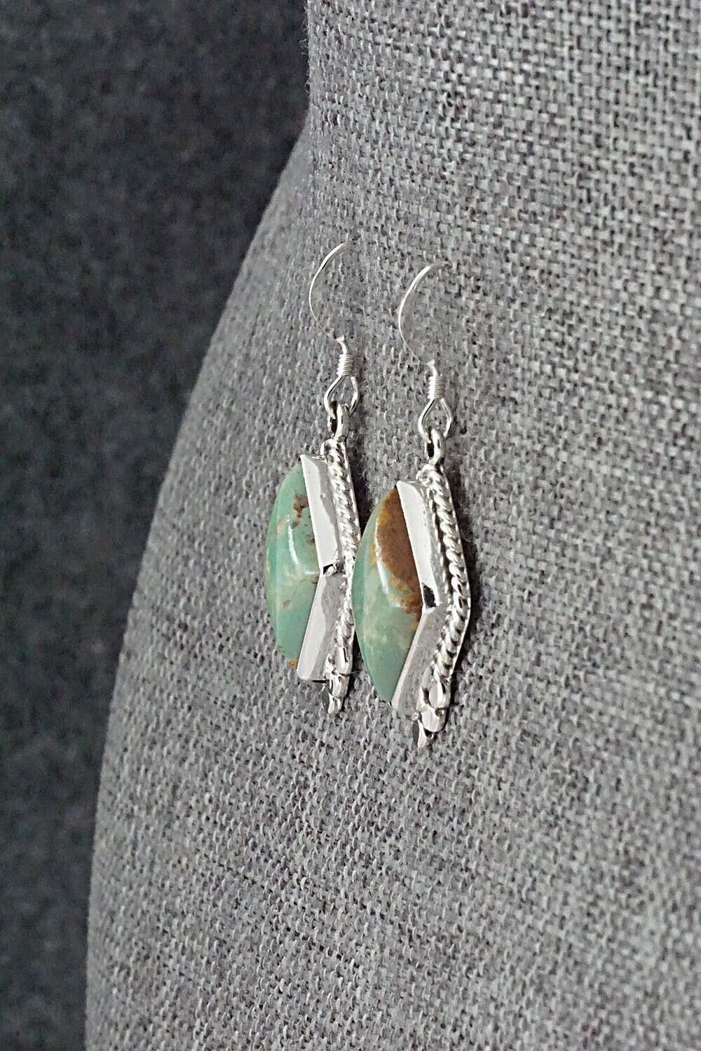 Turquoise & Sterling Silver Earrings - Gary Shorty