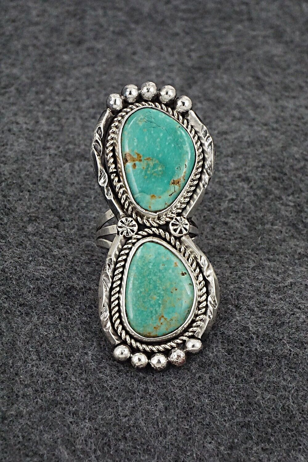 Turquoise & Sterling Silver Ring - Mike Platero - Size 9.25