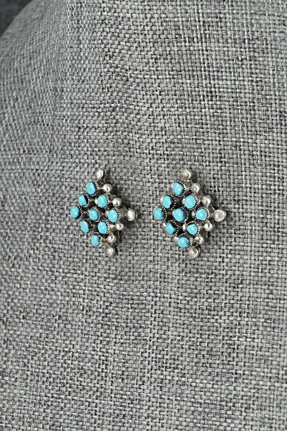 Turquoise & Sterling Silver Earrings - Calvert Lamy
