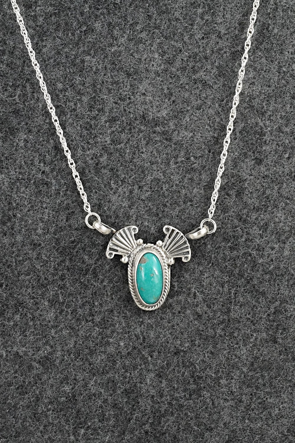 Turquoise & Sterling Silver Necklace - Verley Betone