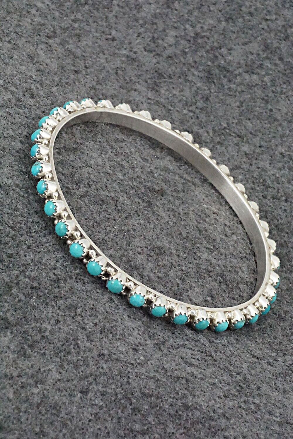 Turquoise & Sterling Silver Bangle - Gaynell Parker