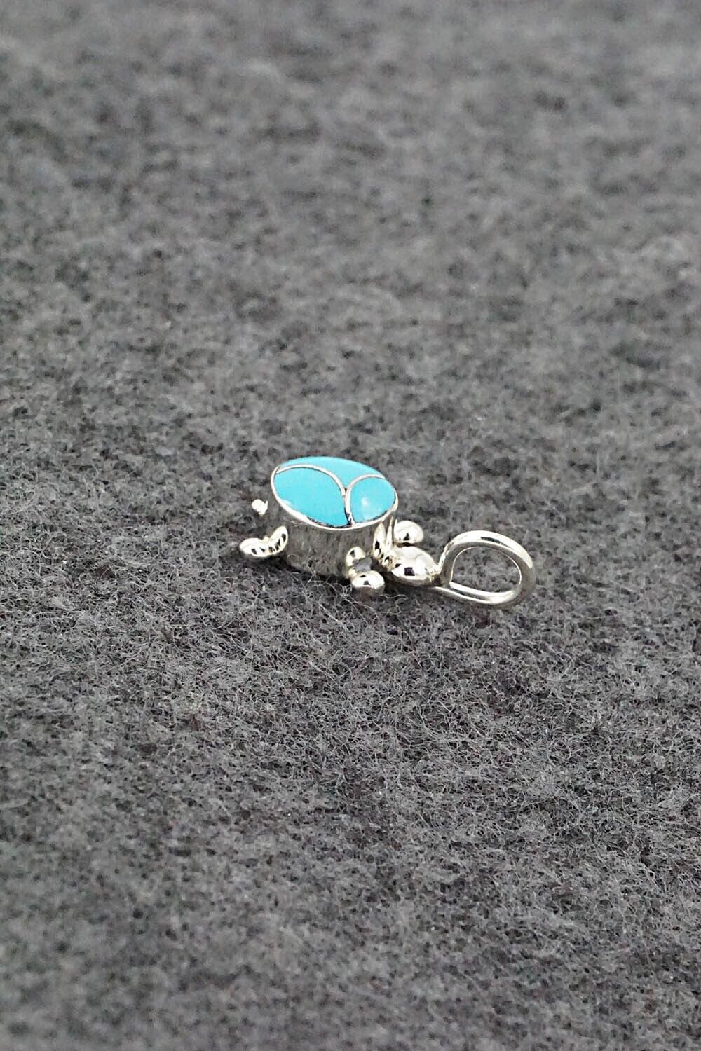 Turquoise & Sterling Silver Pendant - Derricka Yatsatie