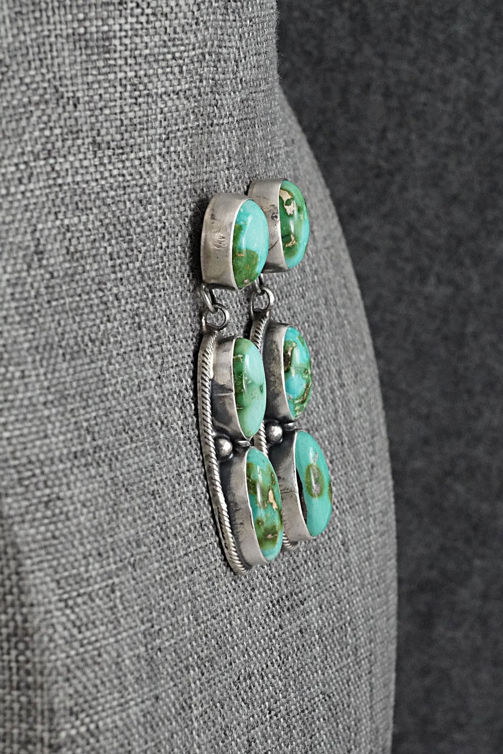 Turquoise & Sterling Silver Earrings - Randy Billy