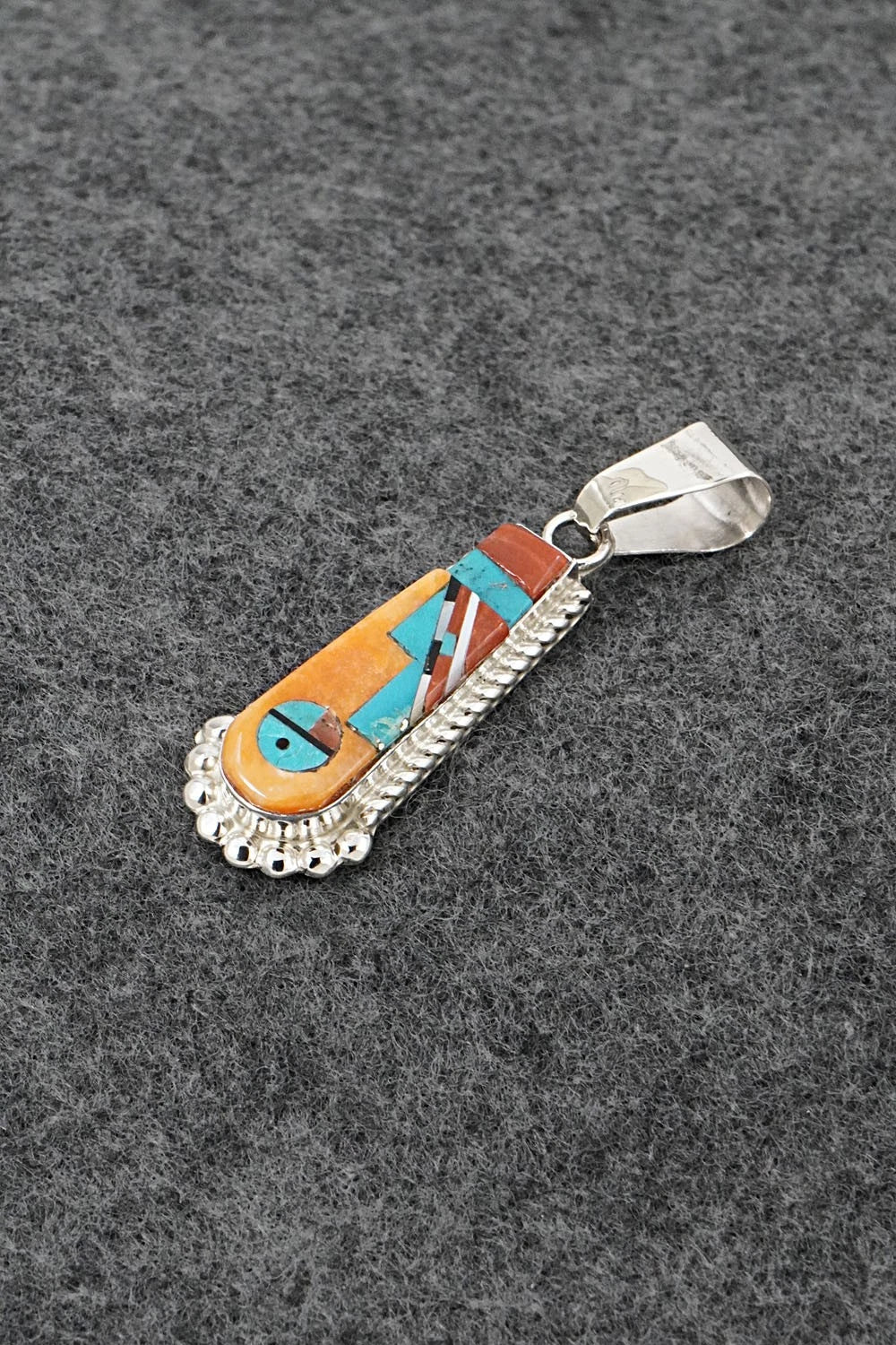 Multi Stone & Sterling Silver Pendant - Rayland Edaakie