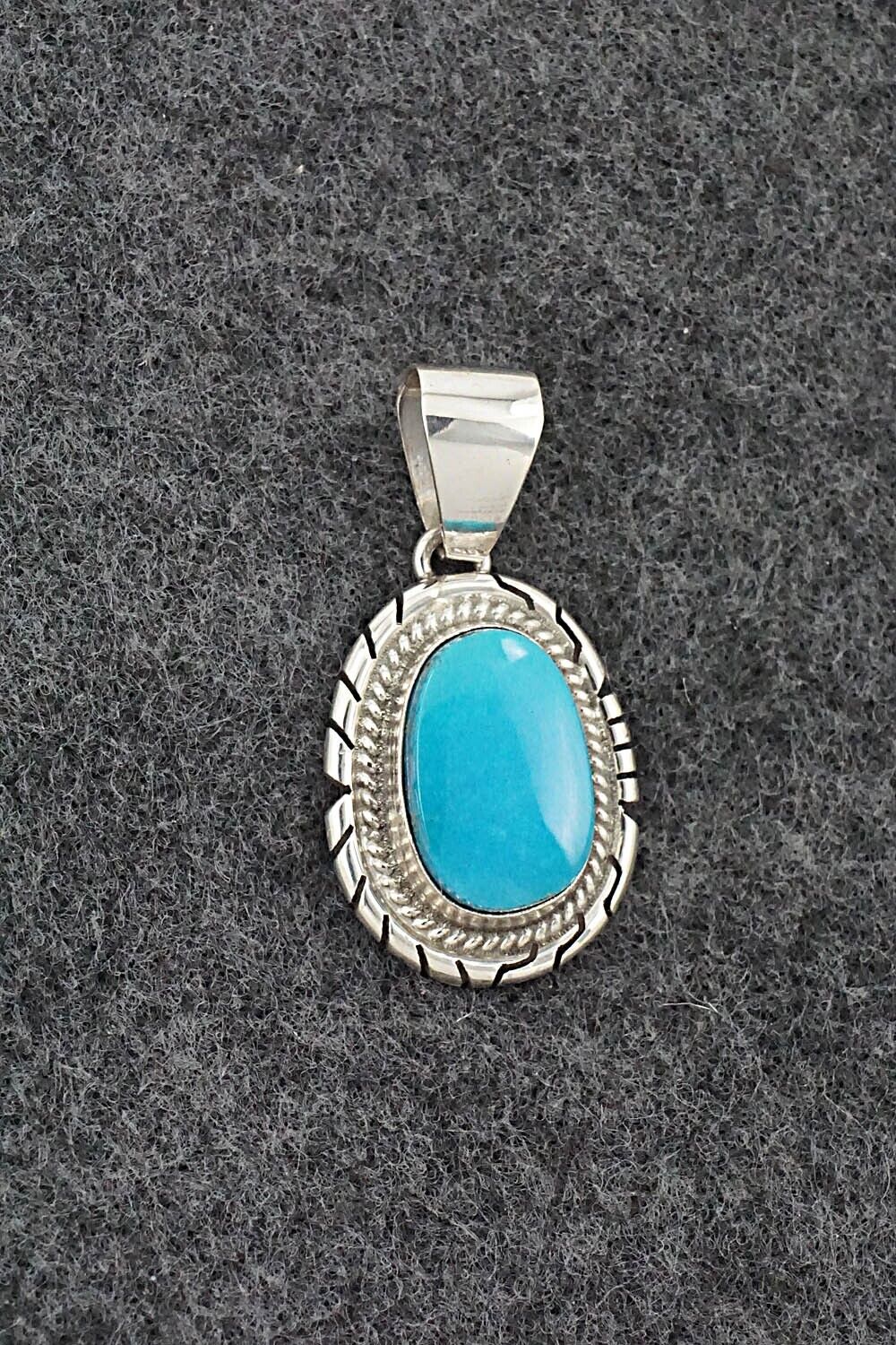 Turquoise & Sterling Silver Pendant - Peggy Skeets