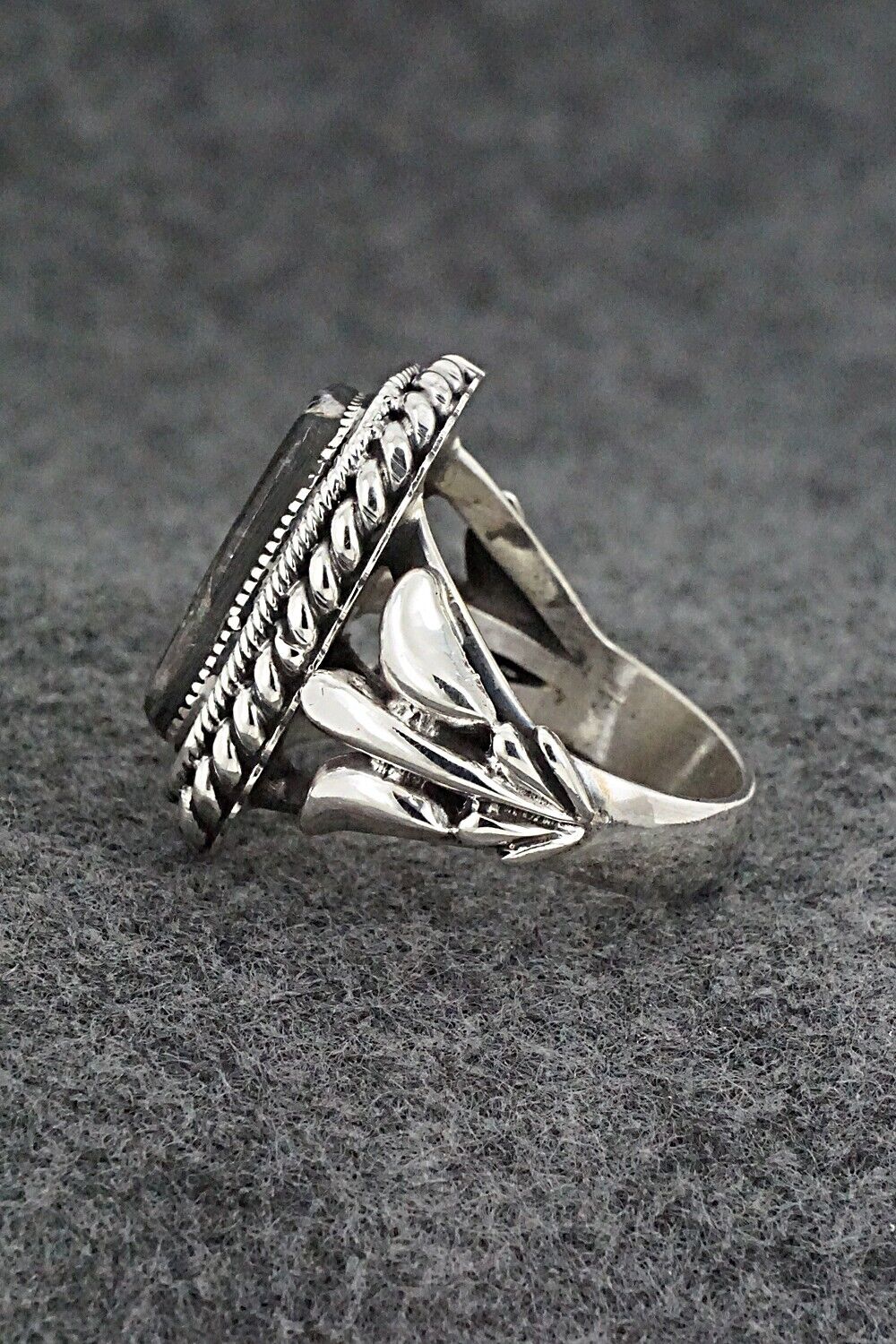 White Buffalo & Sterling Silver Ring - Andrew Vandever - Size 12