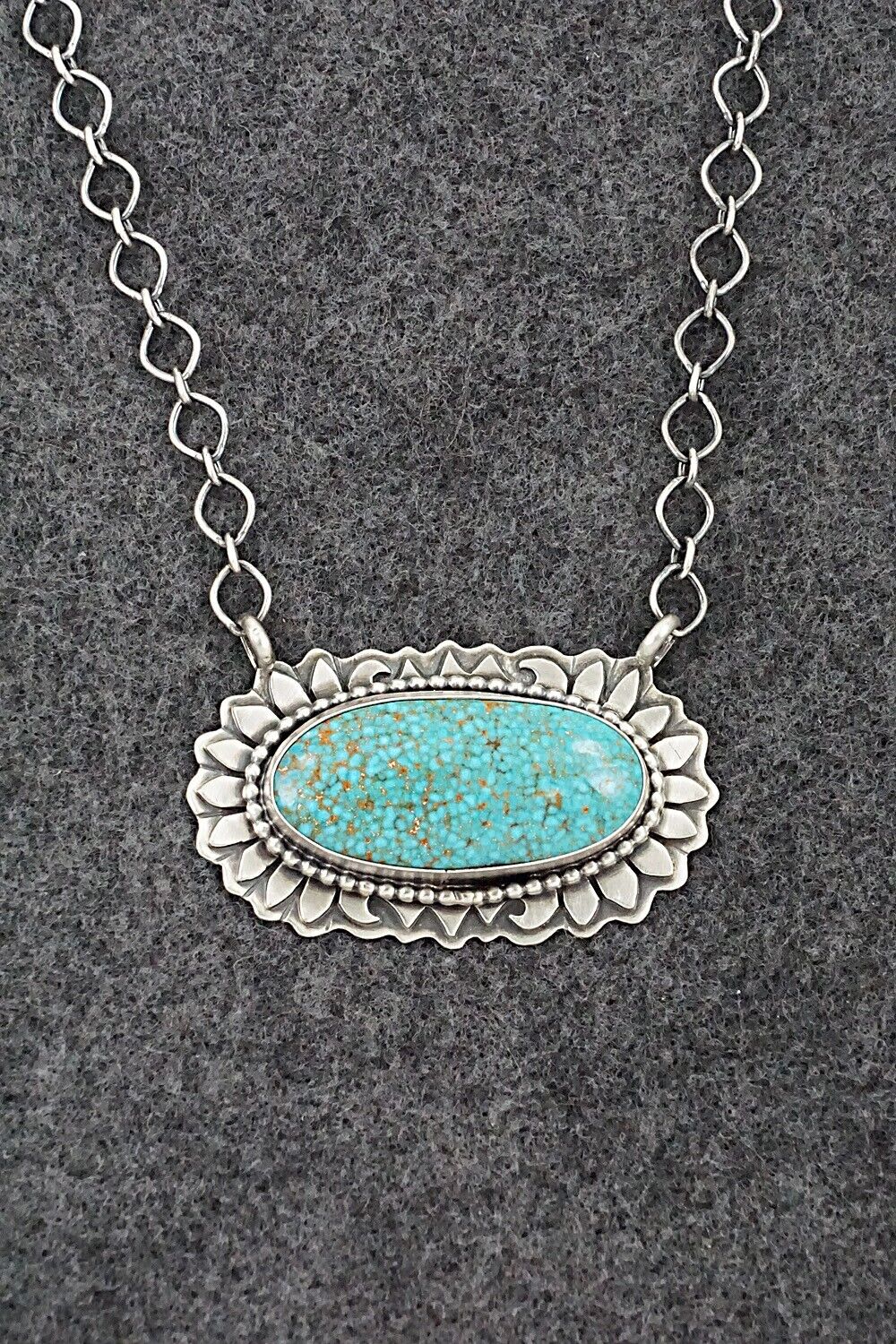 Turquoise & Sterling Silver Necklace - Randy Billy