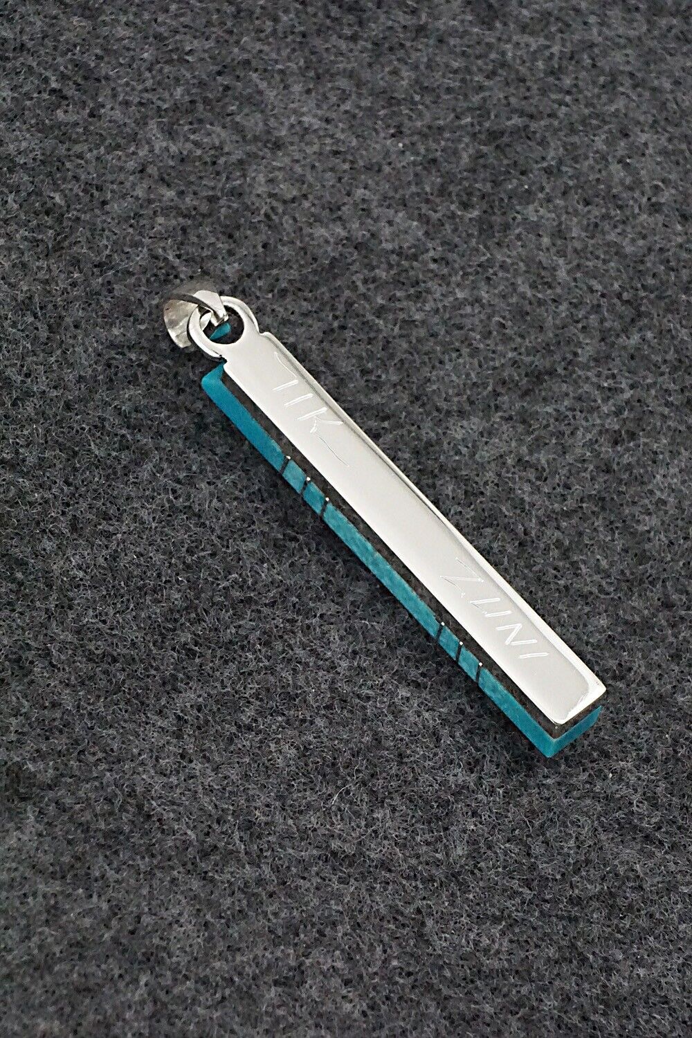 Turquoise & Sterling Silver Pendant - Madarrel Kallestewa