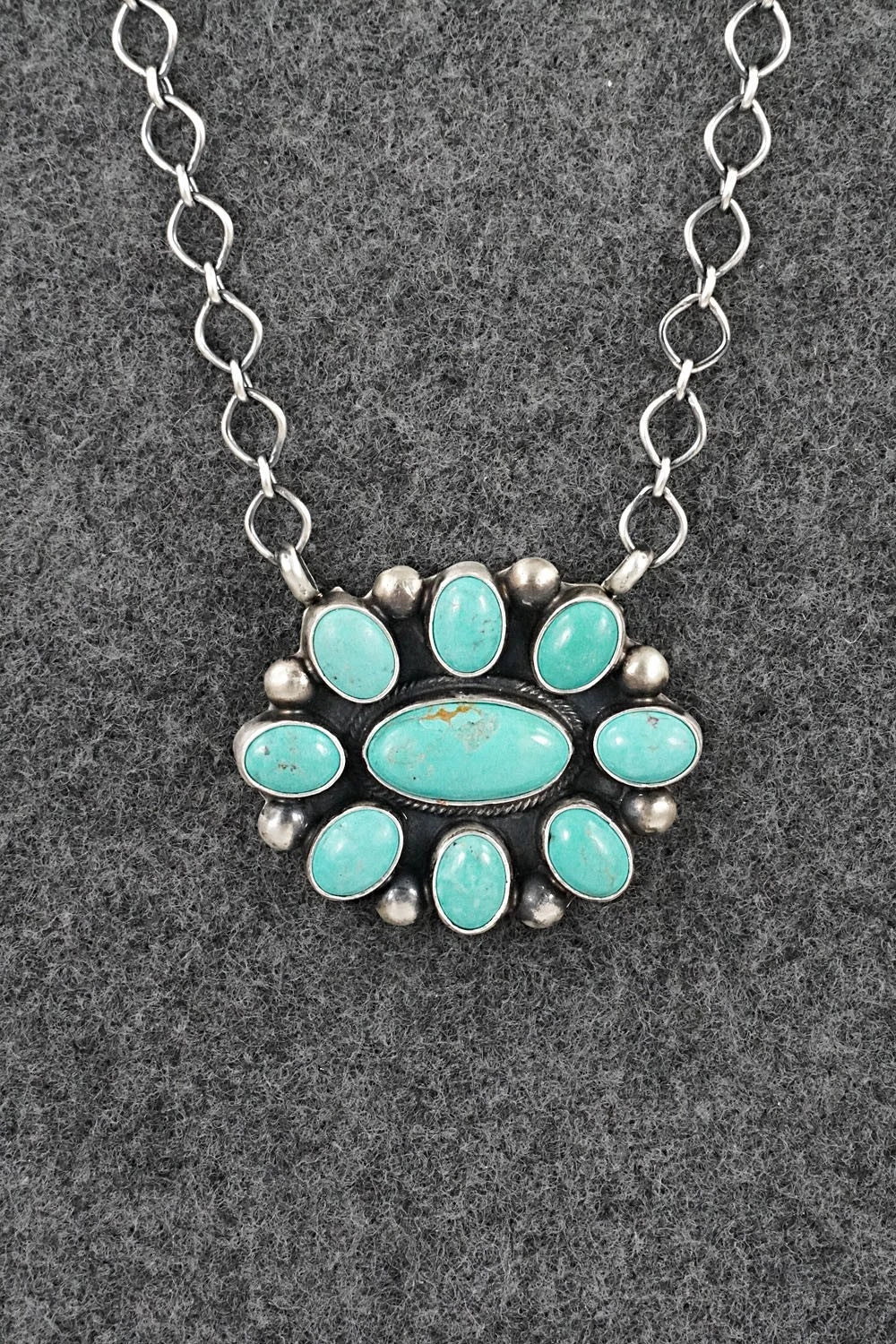 Turquoise & Sterling Silver Necklace - Kathleen Livingston
