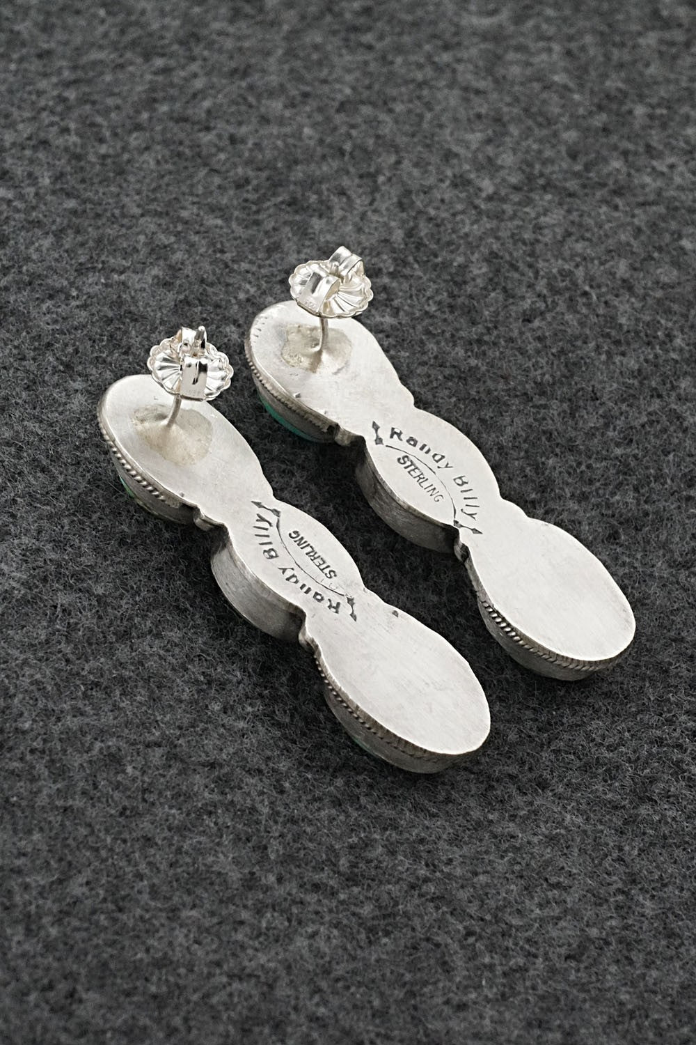 Turquoise & Sterling Silver Earrings - Randy Billy