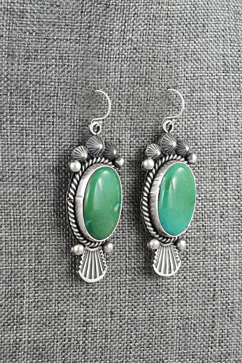 Turquoise & Sterling Silver Earrings - Michael Calladitto