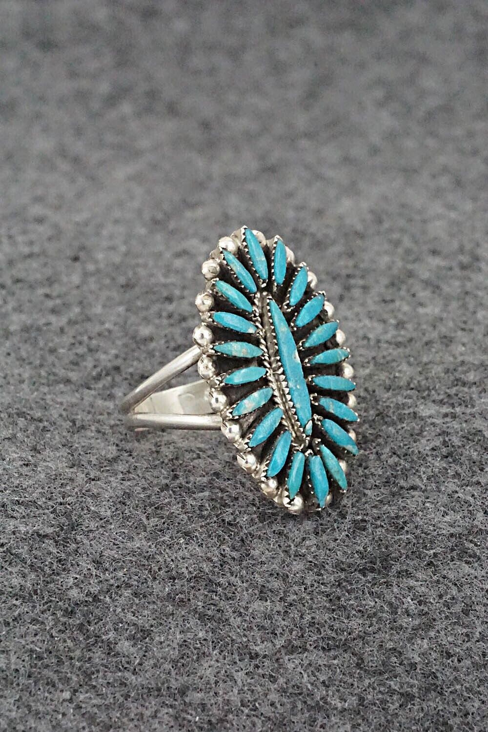 Turquoise & Sterling Silver Ring - Lorena Peina - Size 7.5