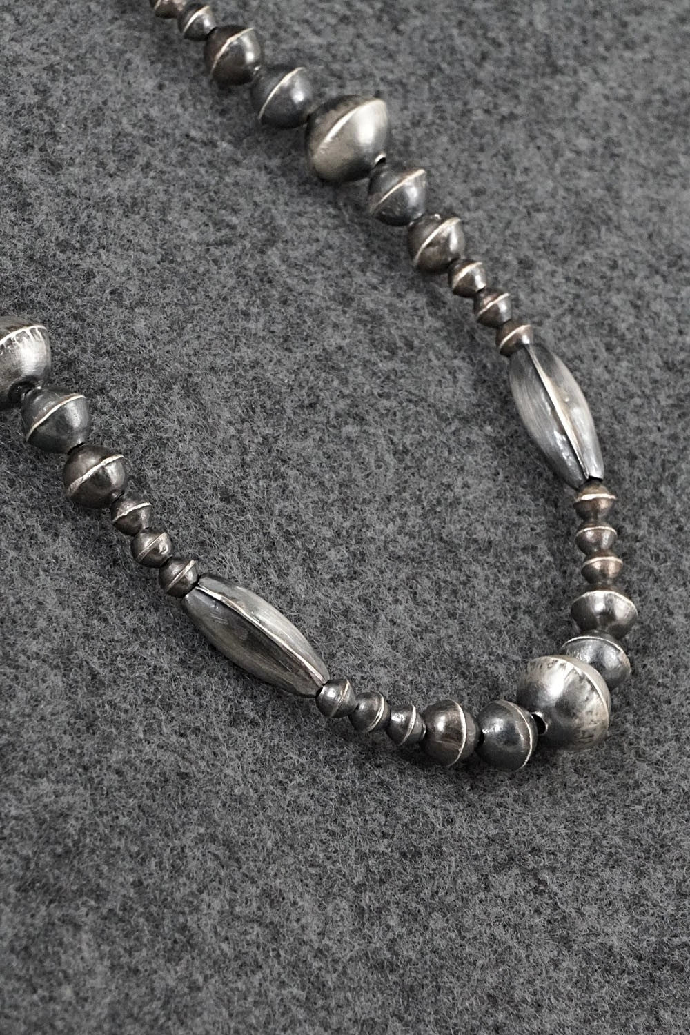 Sterling Silver Navajo Pearl Necklace 26" - Vintage