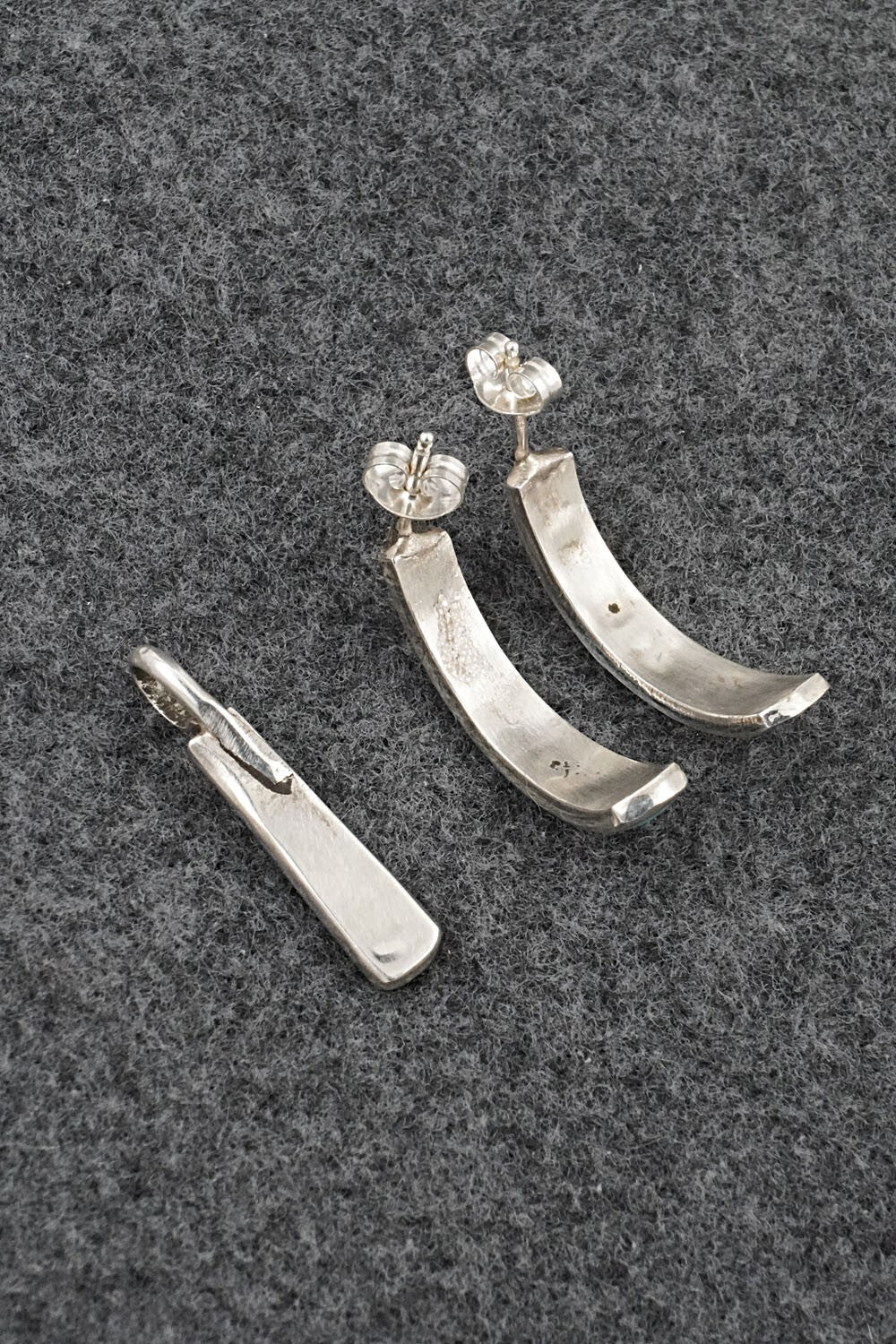 Multi-Stone & Sterling Silver Pendant and Earrings Set - Tash Melikan