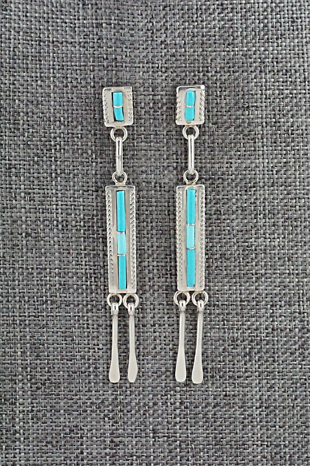 Turquoise & Sterling Silver Earrings - Jaylene Bellson
