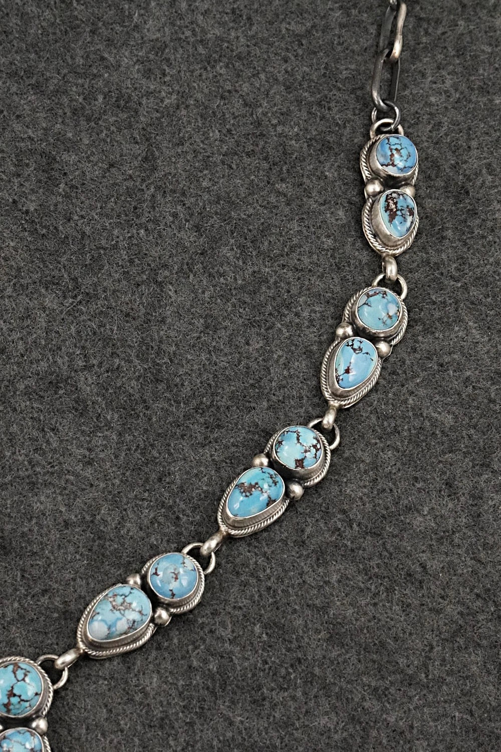 Turquoise & Sterling Silver Necklace and Earrings Set - Kathleen Livingston