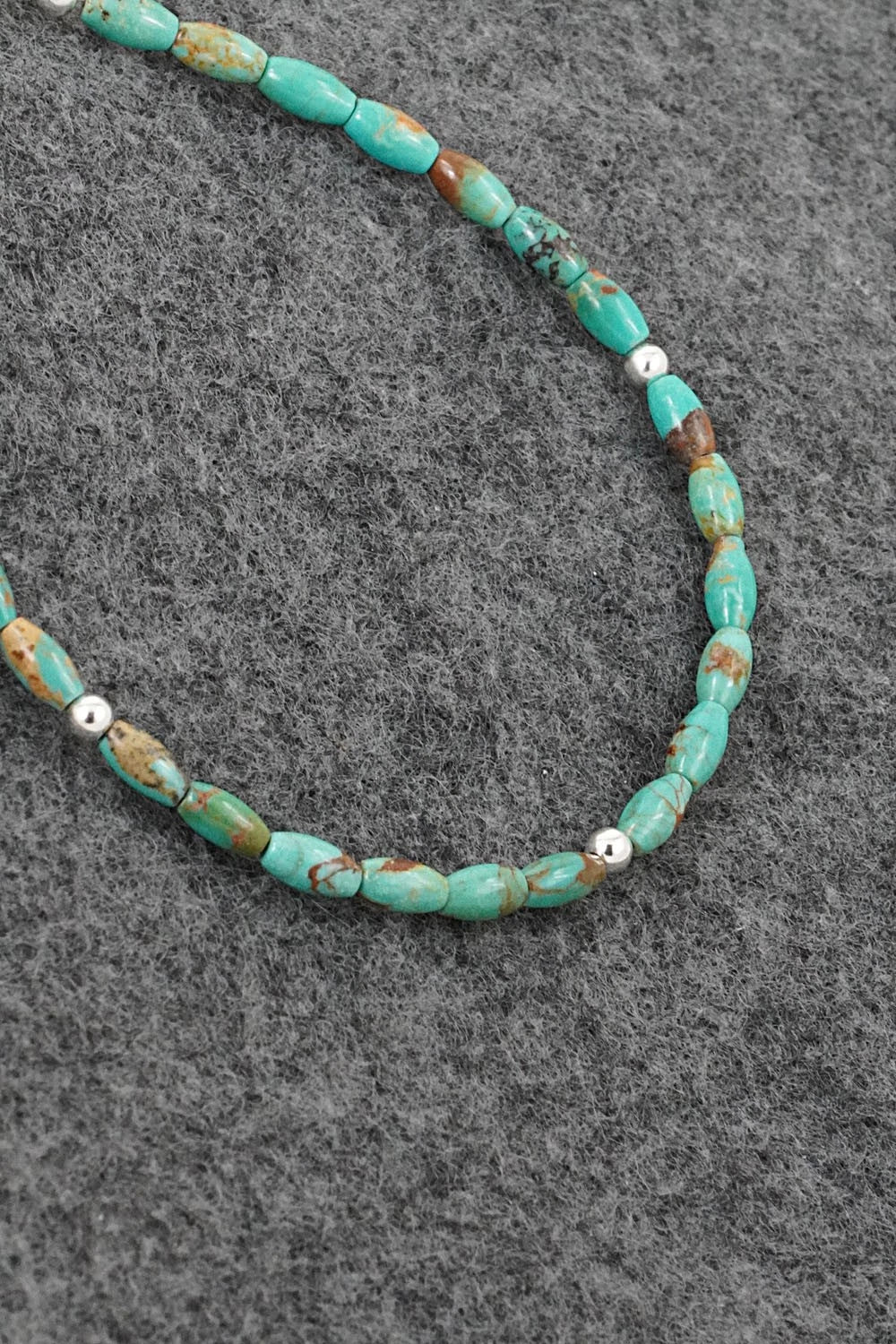 Turquoise & Sterling Silver Bracelet - Doreen Jake