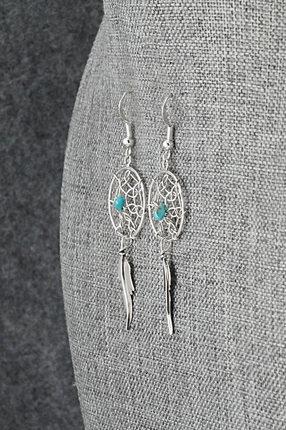 Turquoise & Sterling Silver Earrings - Lorenzo Arviso
