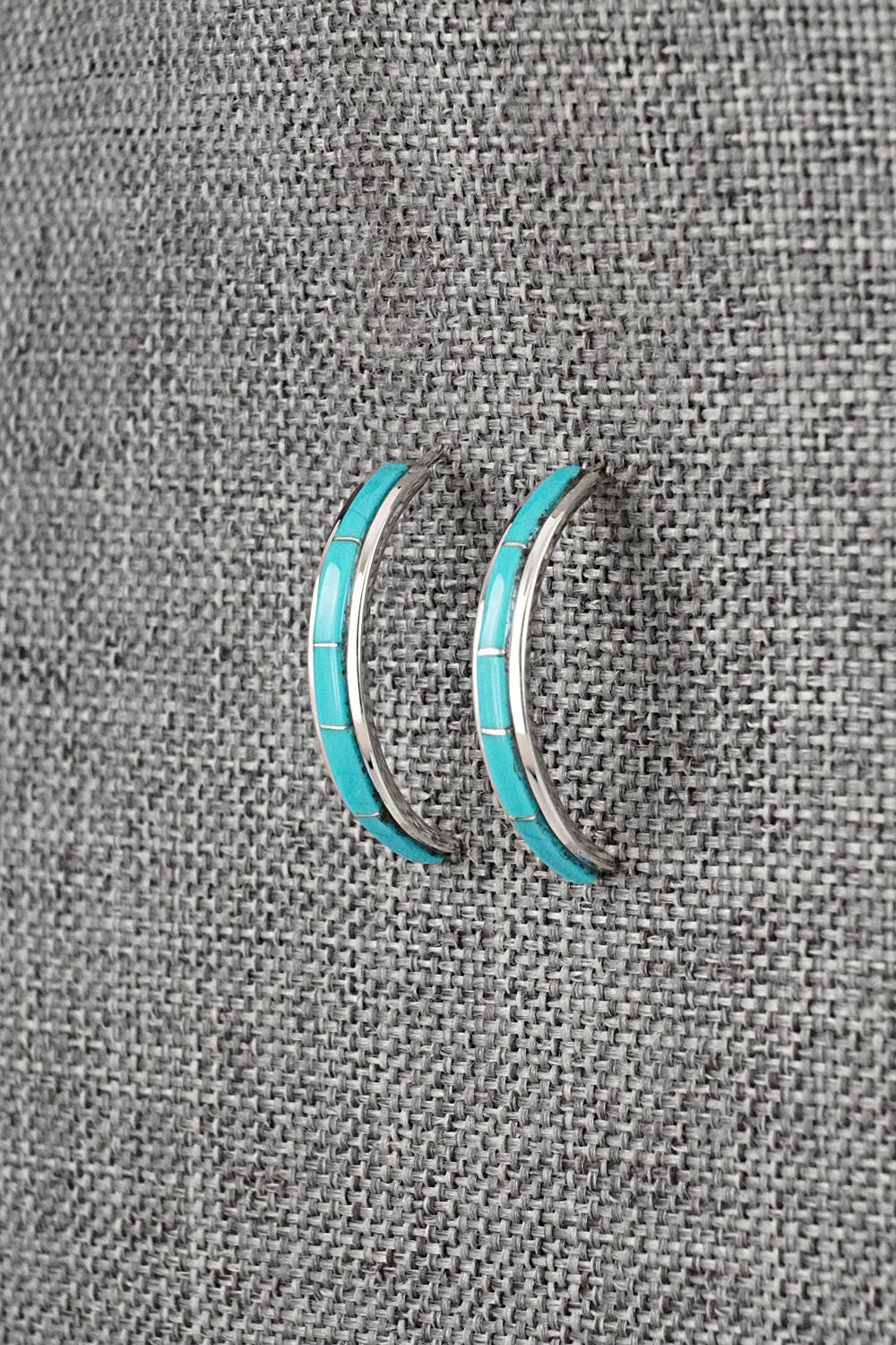 Turquoise & Sterling Silver Earrings - Nathaniel Johnson